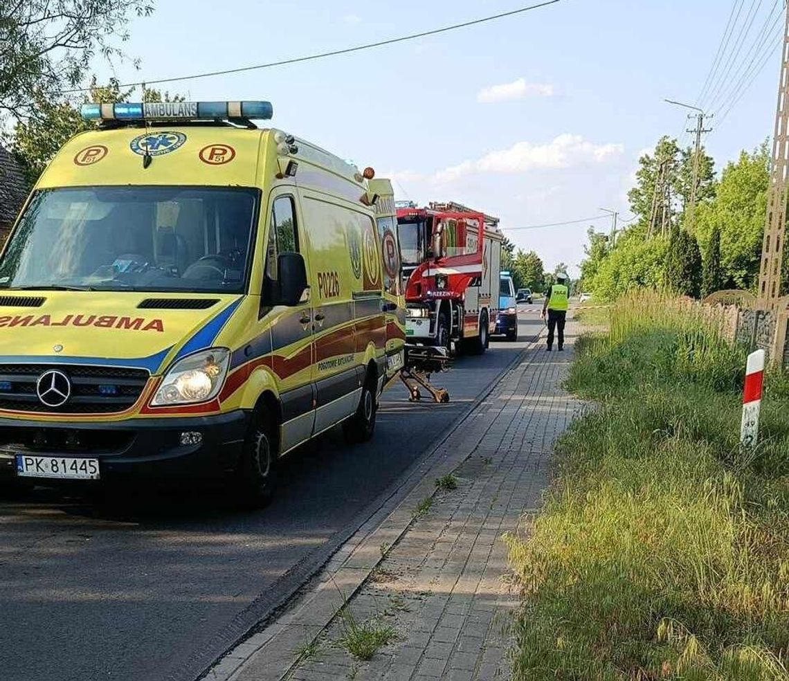 Potrącona nastolatka. Poważny wypadek na DW449