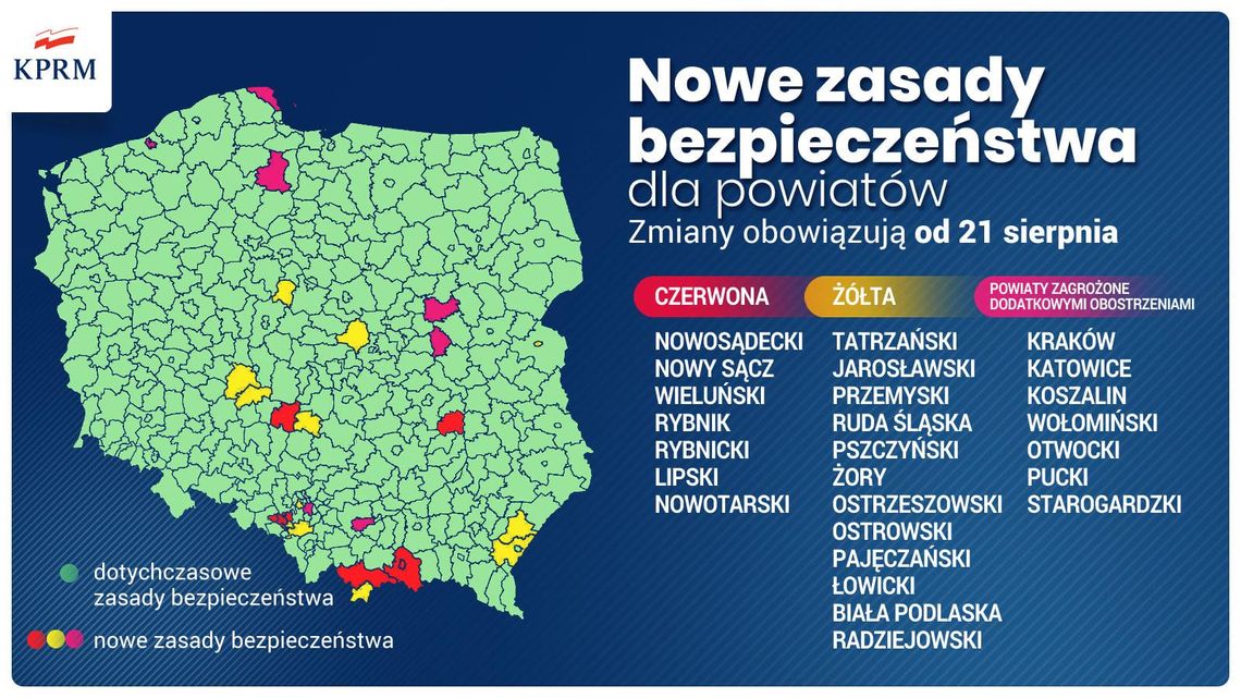 Powiat ostrowski w strefie żółtej. Poprawia się sytuacja epidemiczna w Ostrzeszowie