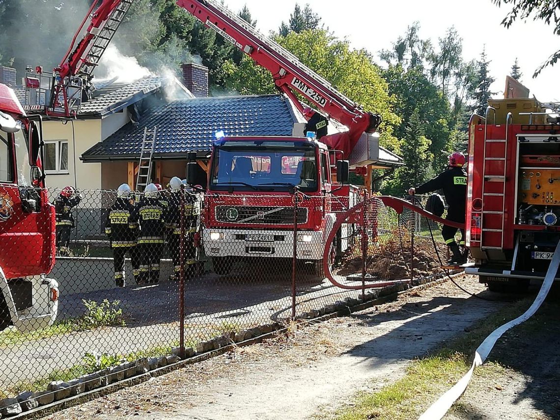 Pożar domu jednorodzinnego w Wolicy  ZDJĘCIA