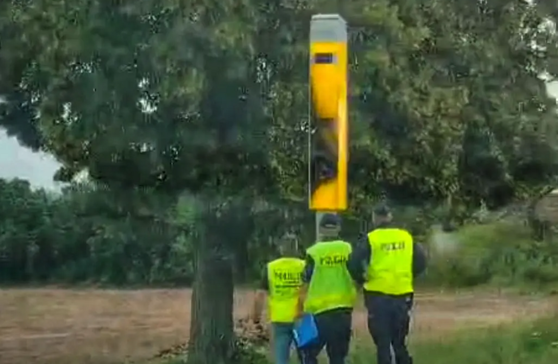 Pożar fotoradaru. Policja ma hipotezę