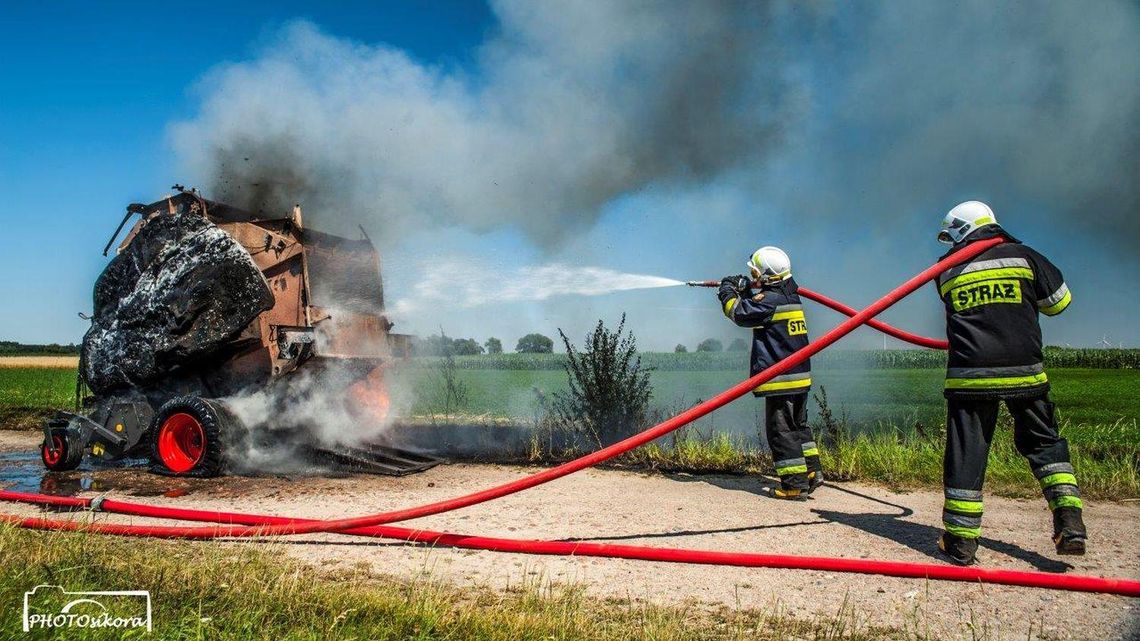 Pożar prasy i ścierniska ZDJĘCIA