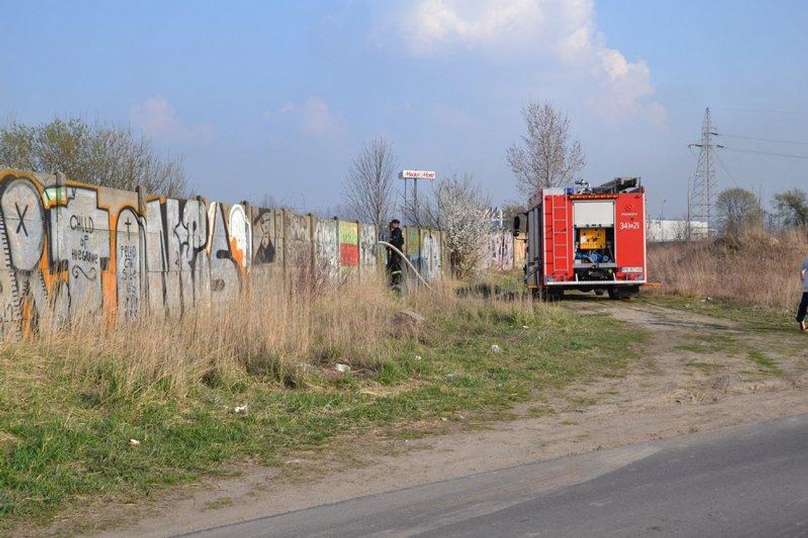 Pożar trawy na Bujnickiego