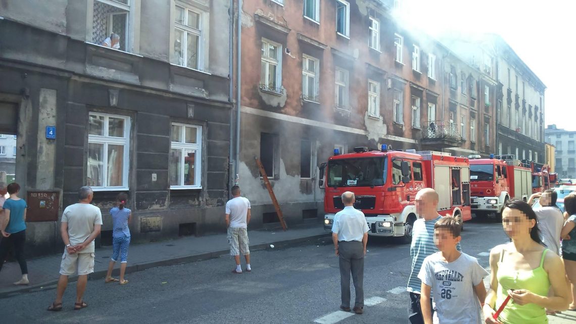 Pożar w mieszkaniu przy Ciasnej