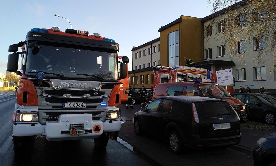 Pożar w Urzędzie Skarbowym w Kaliszu ZDJĘCIA