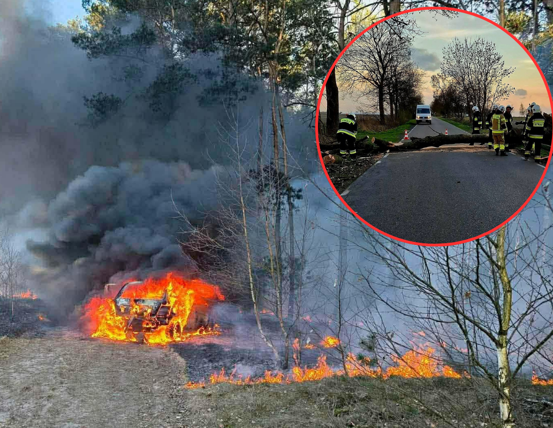 Pożary, wiatr, brak prądu.  Pogoda namieszała