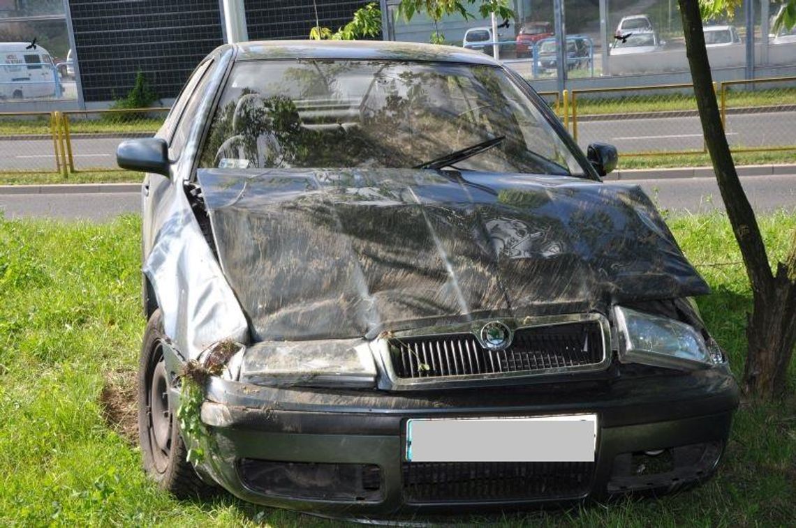 Przekoziołkował w powietrzu i wylądował na skarpie ZDJĘCIA