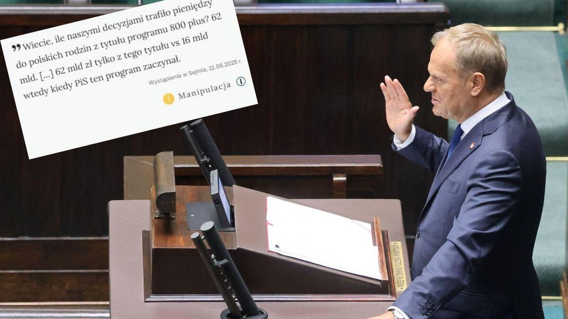 Punktują  Donalda Tuska. W kilku miejscach w Sejmie minął się w prawdą