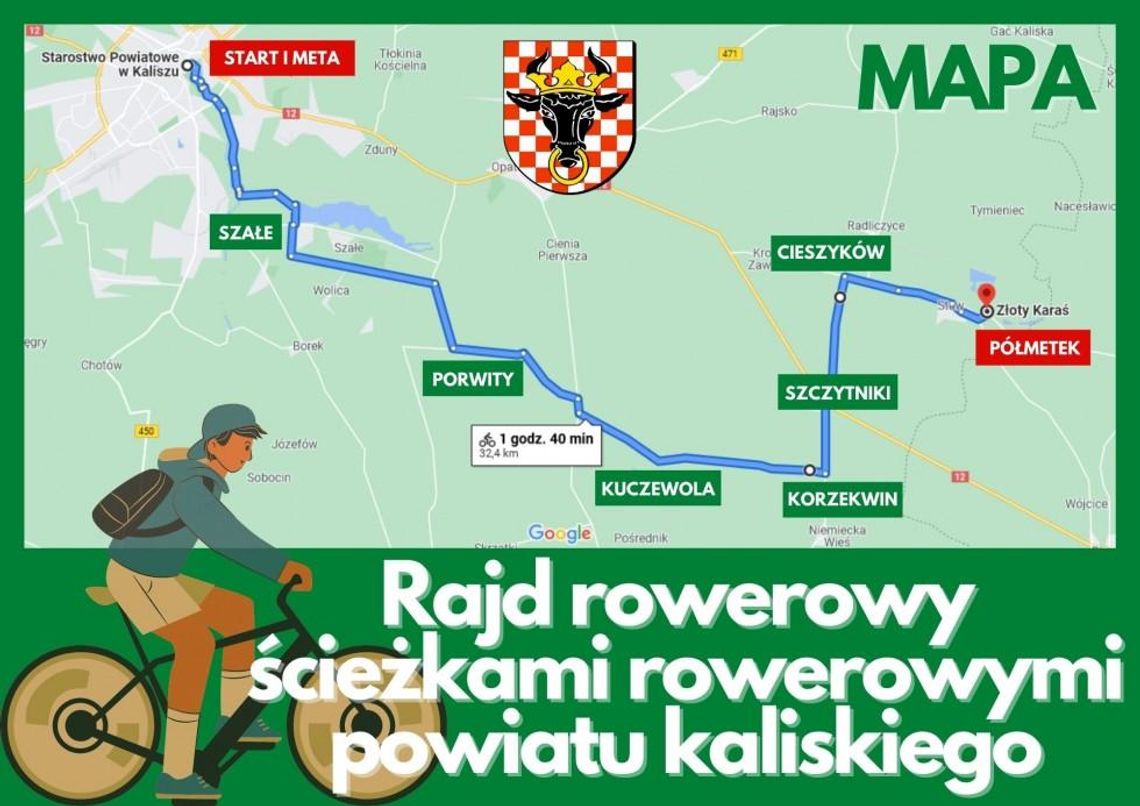 Rowerowa aktywność ze Starostwem Powiatowym. W niedzielę rajd ścieżkami powiatu kaliskiego