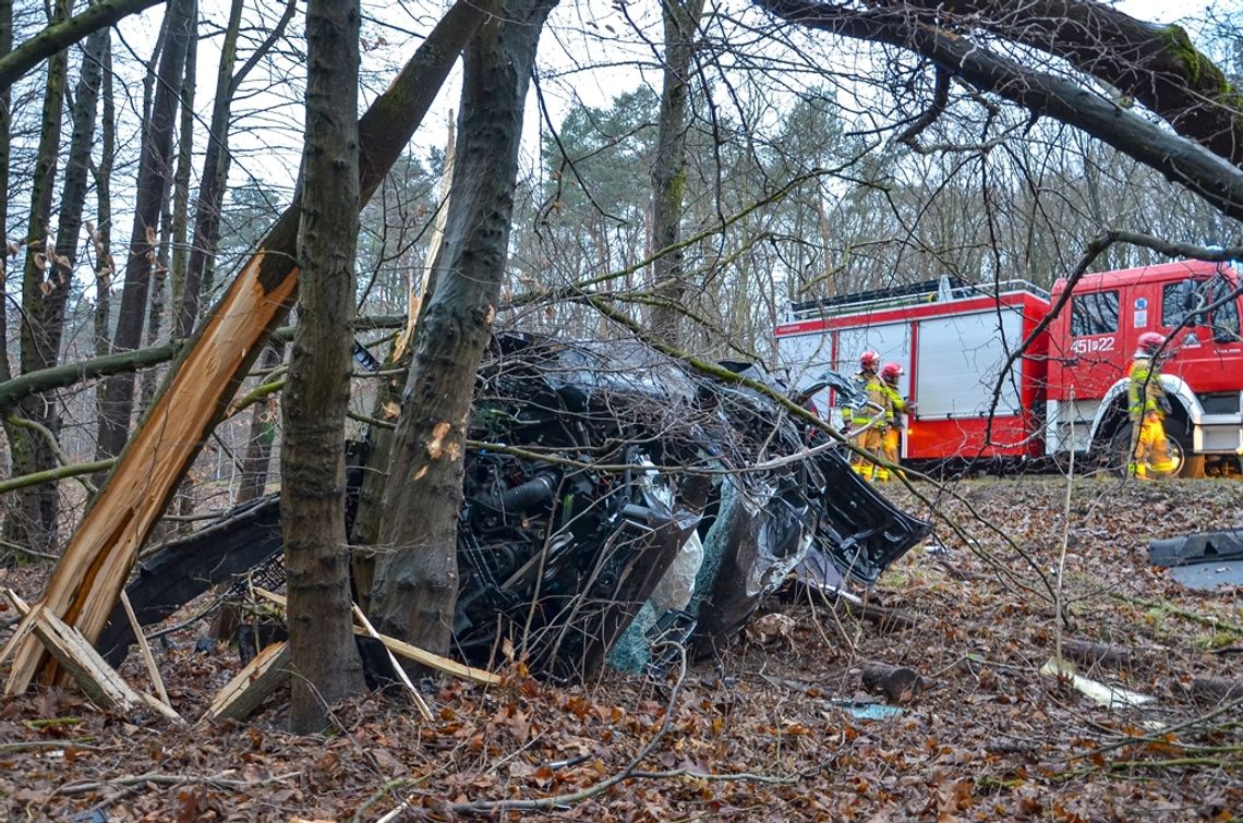 Roztrzaskane audi w rowie. Kierowcę z wraku wyciągali świadkowie