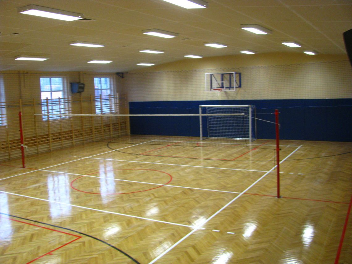 Sala sportowa OHP wyposażona