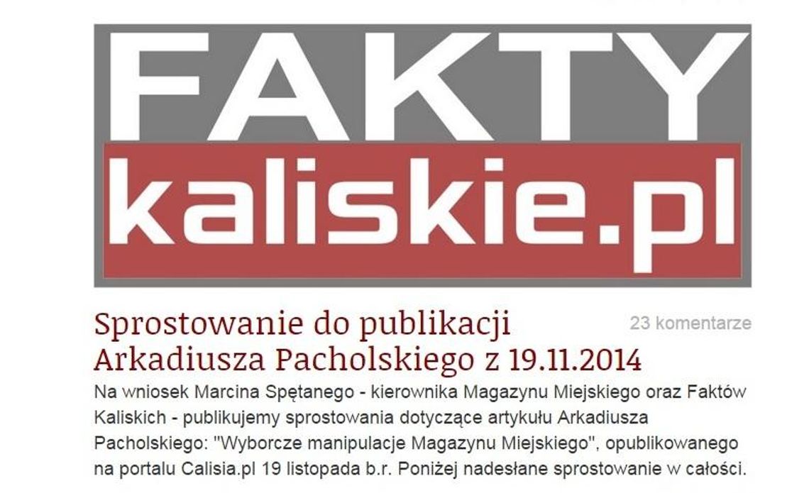 Sprostowali kłamliwe oskarżenia