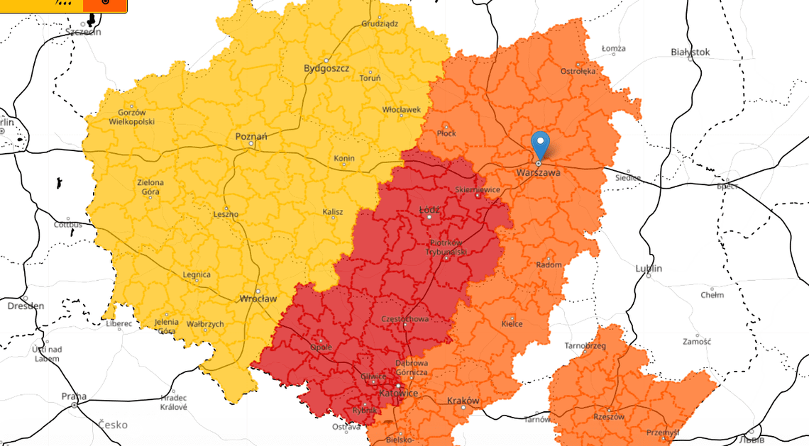 Takiej burzy jeszcze w tym roku nie było. Może wiać do 120 km/h