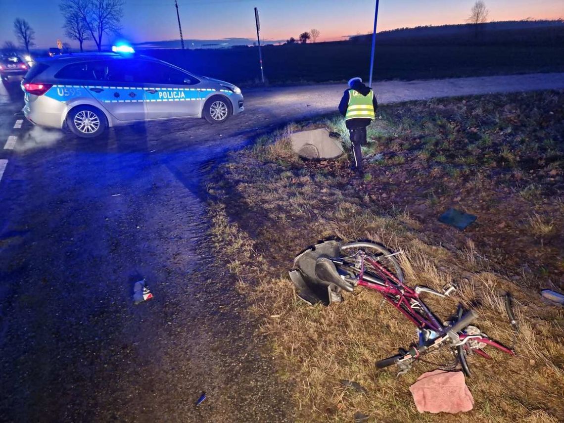 Tragedia na trasie Kalisz-Ostrów. Kurier potrącił rowerzystę