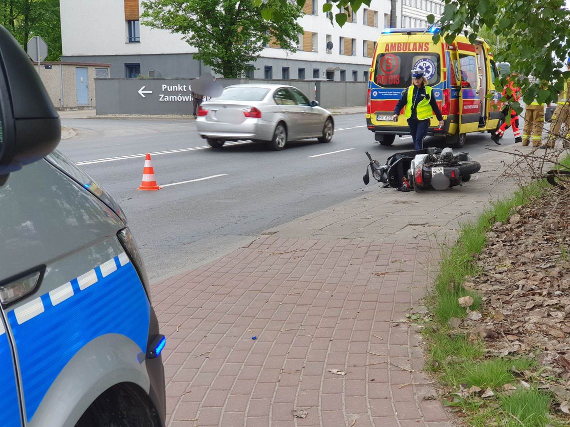 Ul. Częstochowska: wypadek z udziałem 19-latka i 77-latka ZDJĘCIA