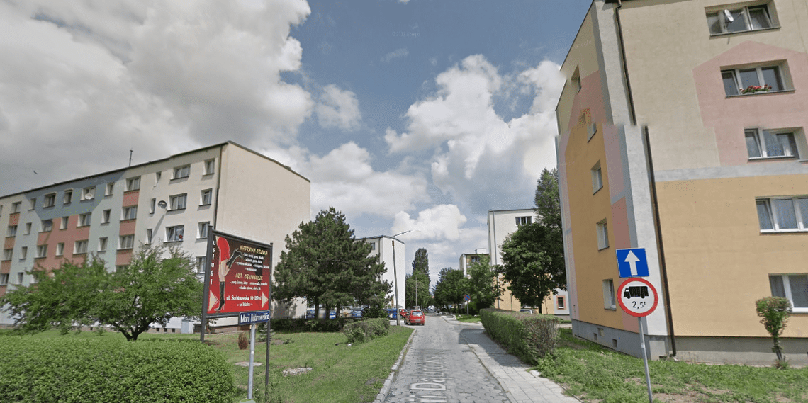 Ulica Marii Dąbrowskiej w przebudowie