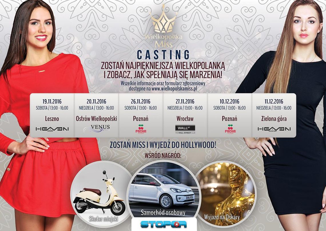 Wyjazd do Hollywood nagrodą w konkursie Miss Wielkopolski