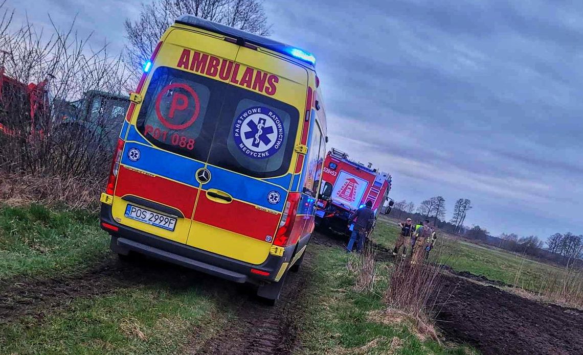 Wypadek na torach. Pociąg potrącił młodego mężczyznę