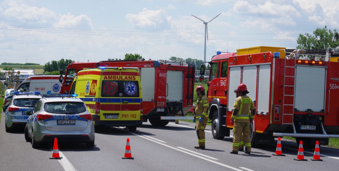 Wypadek na trasie Kalisz- Pleszew. Ranni motocykliści