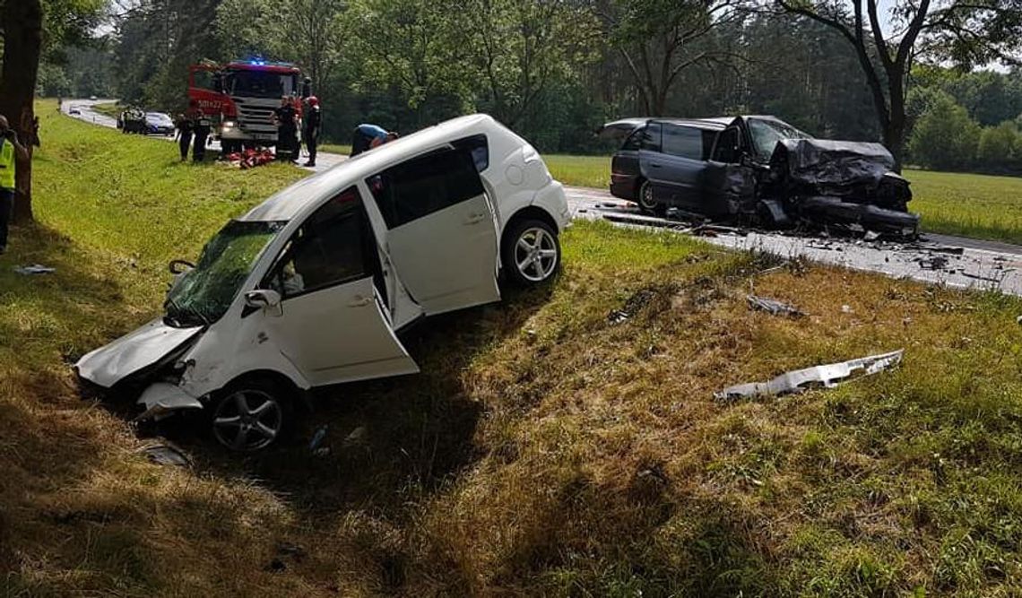 Wypadek na trasie Milicz – Krotoszyn. Jedna osoba nie żyje, ciężko ranne dzieci ZDJĘCIA