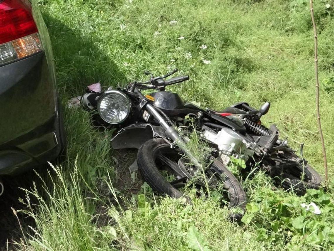 Wypadek w Skarszewie. Motocyklista ciężko ranny  AKTUALIZACJA