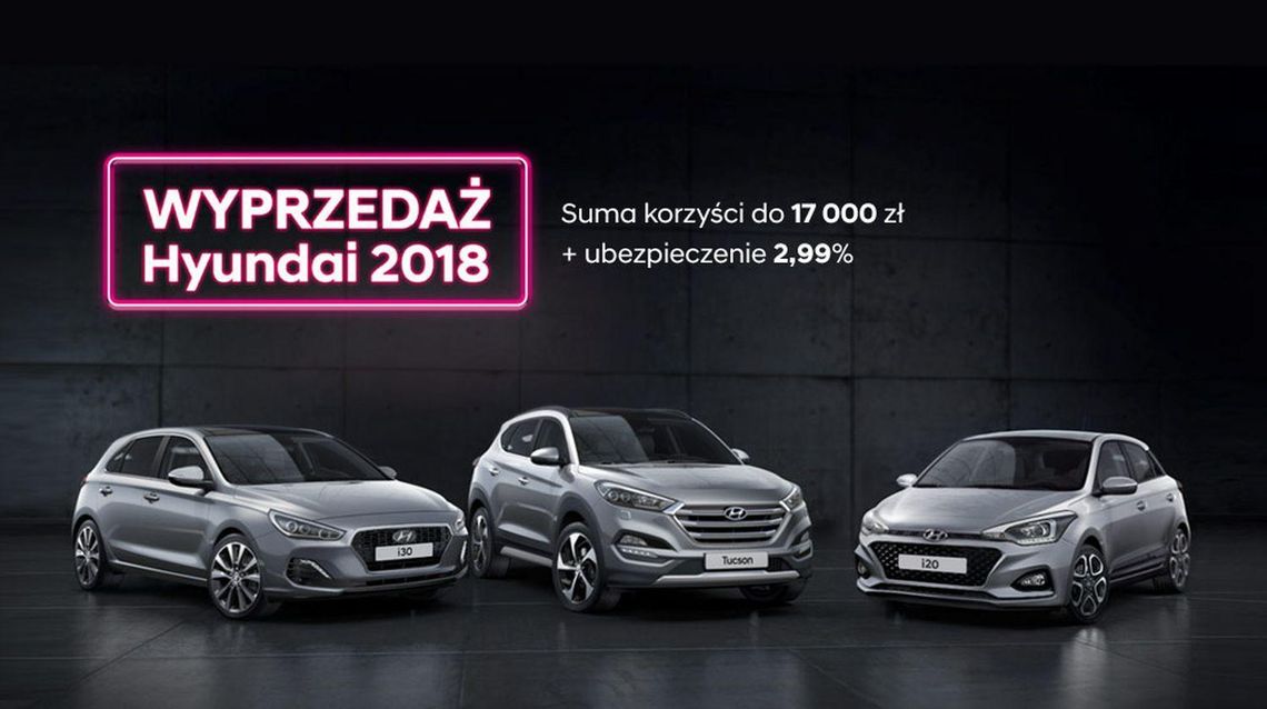 WYPRZEDAŻ HYUNDAI 2018 w Auto Centrum Lis