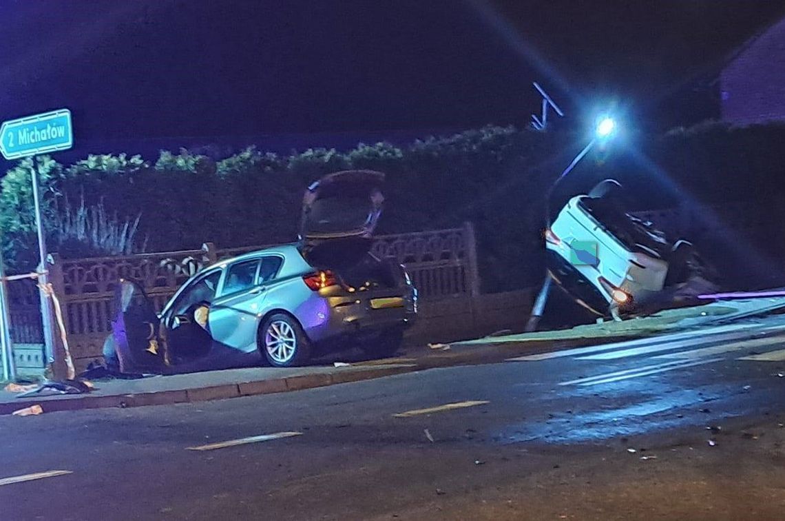 Zderzenie bmw z fordem. Sylwestrowy wypadek w powiecie ZDJĘCIA