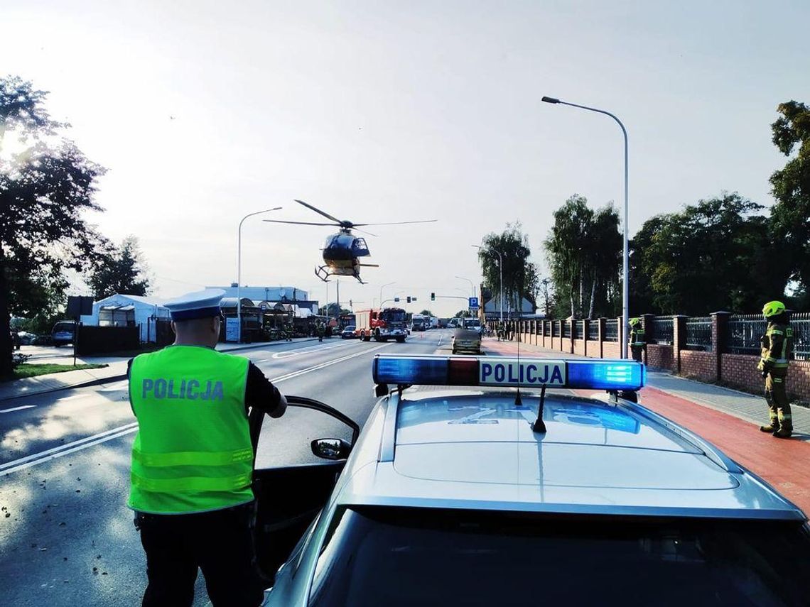 Zderzenie trzech samochodów na ul. Łódzkiej w Kaliszu. W akcji LPR ZDJĘCIA