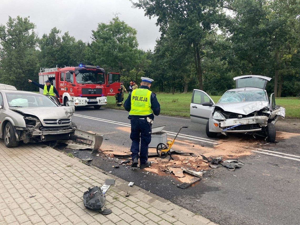 Zderzenie w Jastrzębnikach. Droga zablokowana ZDJĘCIA