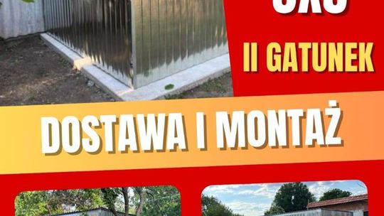 Garaż blaszany 3x5  II gatunek jednospadowy    dostawa + montaż