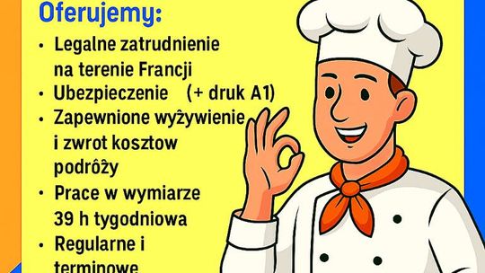 Kucharz praca we Francji