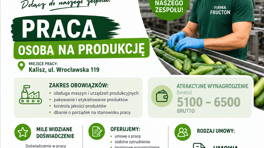 Praca na produkcji - Fructon