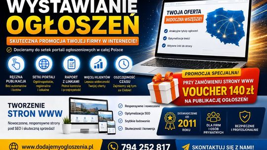 Promocja ogłoszeń zwiększająca liczbę klientów + Tanie strony Internetowe