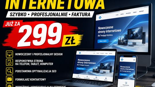 Strona internetowa 299 zł – szybko, profesjonalnie, faktura | stronaza299.pl