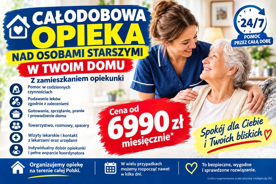 Całodobowa opieka dla seniora z zamieszkaniem - od 6990 zł miesięcznie Całodobowa opieka dla seniora z zamieszkaniem - od 6990 zł miesięcznie