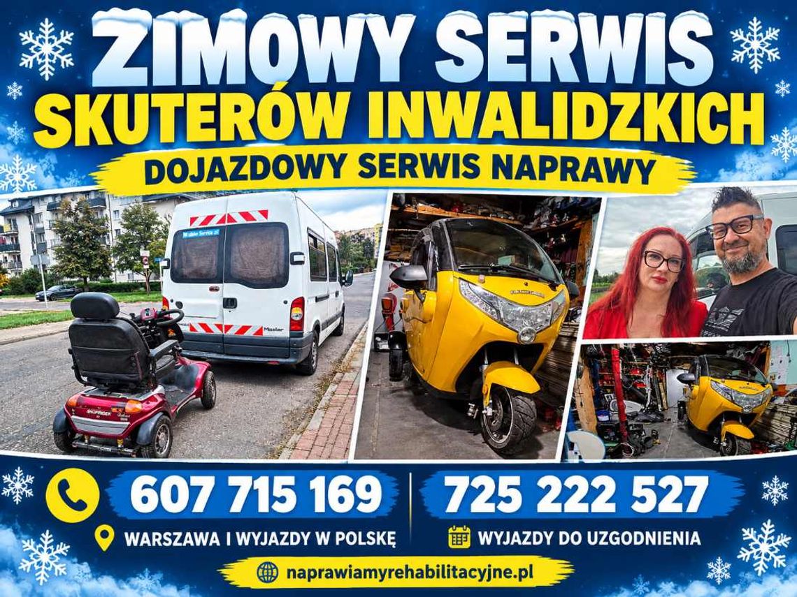 DOJAZDOWY SERWIS SKUTERÓW INWALIDZKICH Kalisz - ZADBAJ O SPRZĘT ZIMĄ
