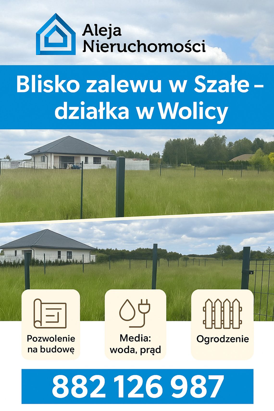 Działka budowlana 1415 m² blisko Małej Plaży media, ogrodzenie, pozwolenie na budowę! Działka budowlana 1415 m² blisko Małej Plaży media, ogrodzenie, pozwolenie na budowę!