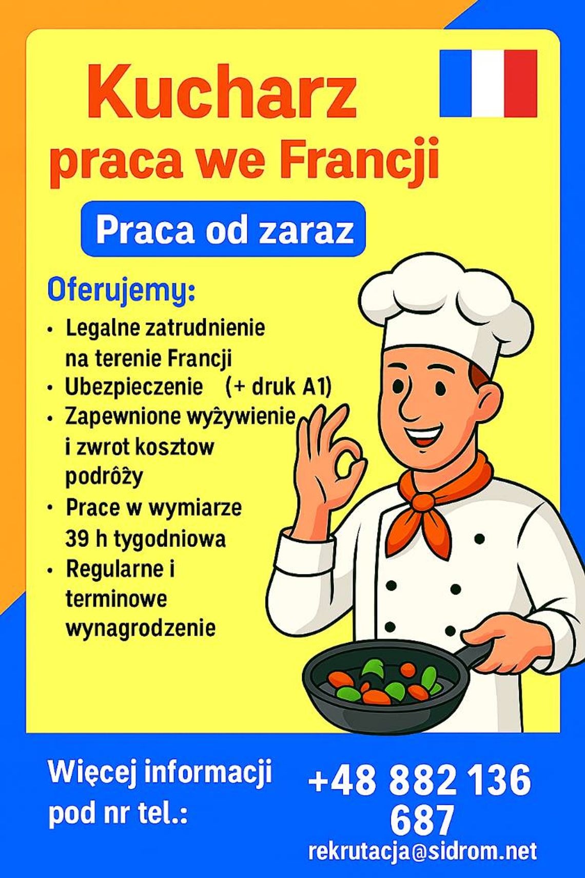 Kucharz praca we Francji Kucharz praca we Francji