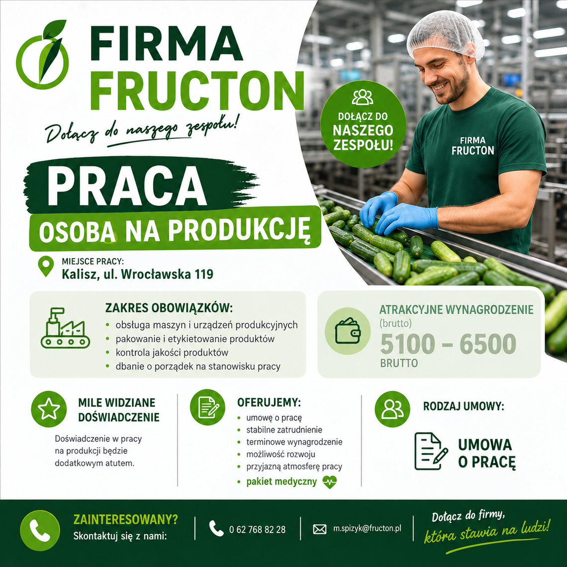 Praca na produkcji - Fructon Praca na produkcji - Fructon