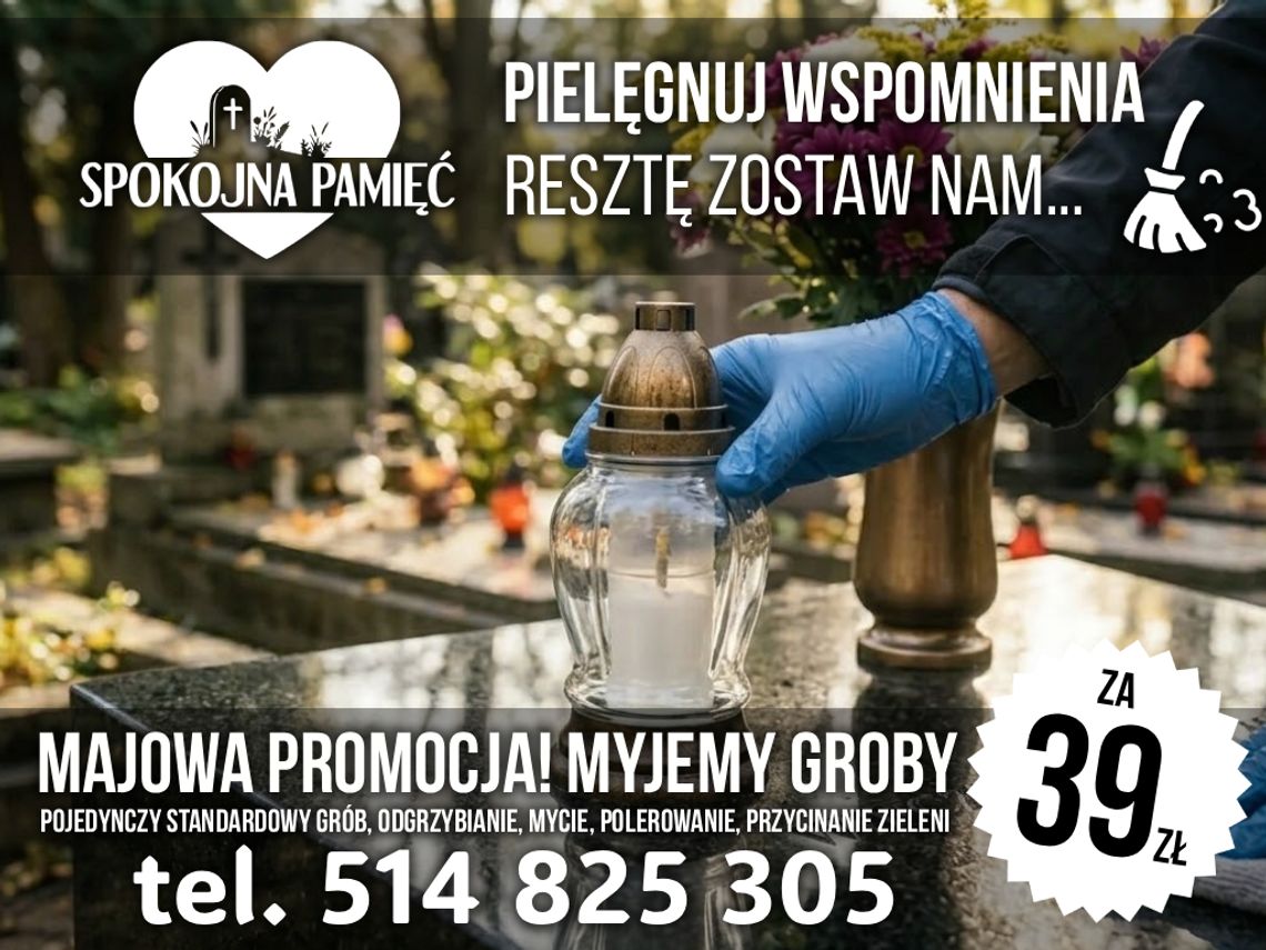 Sprzątanie, czyszczenie, mycie, pielęgnacja, konserwacja, nagrobek, grób,  Toruń