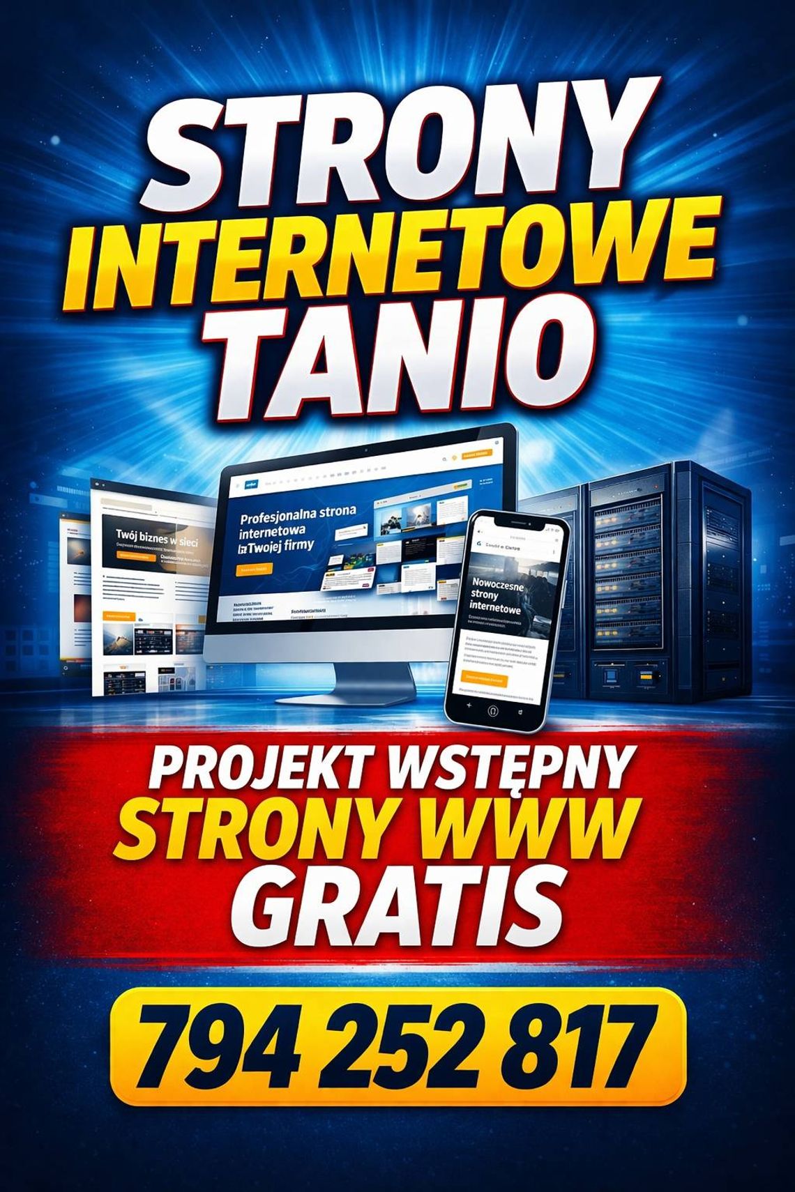 Strony WWW TANIO + projekt wstępny za darmo Strony WWW TANIO + projekt wstępny za darmo