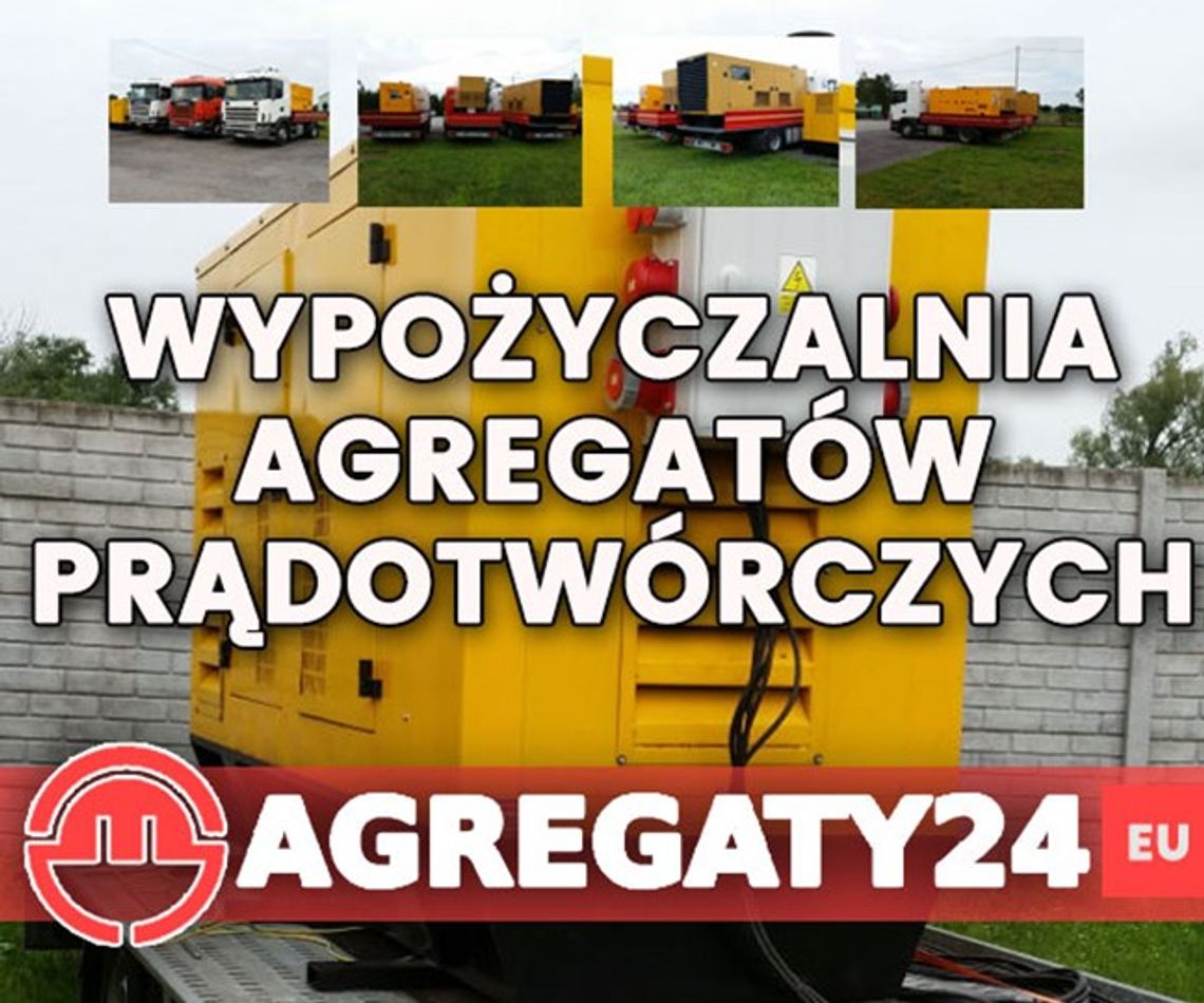 Wynajem przemysłowych agregatów prądotwórczych, różna moc Wynajem przemysłowych agregatów prądotwórczych, różna moc