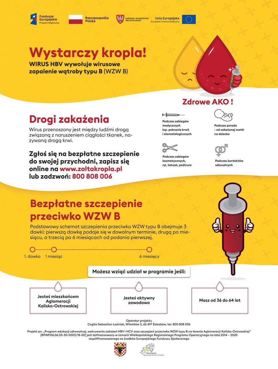 Wystarczy Kropla! Bezpłatne Szczepienia Przeciwko WZW B